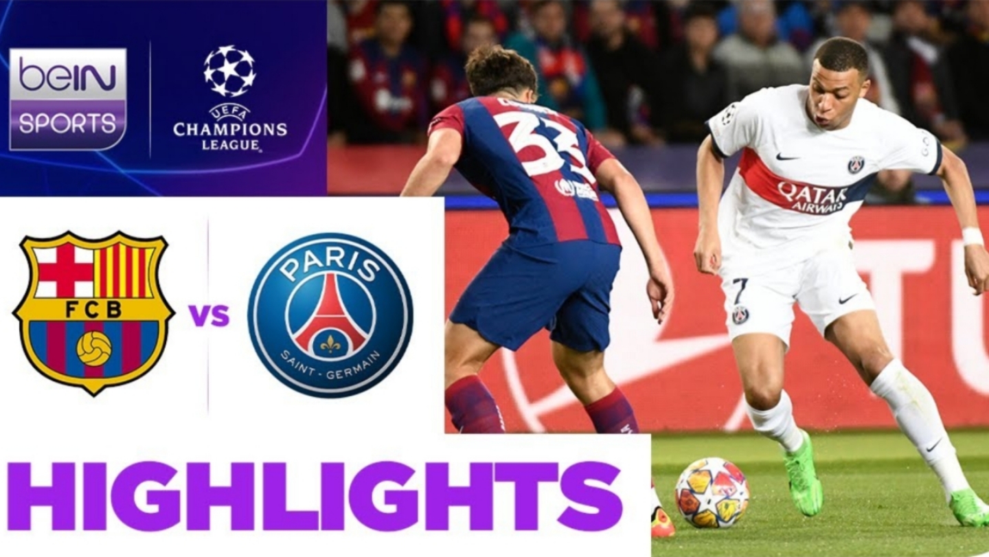 Barcelona 1-4 PSG (agg. 4-6) | Champions League 23/24 Match Highlights ...